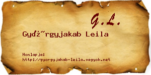 Györgyjakab Leila névjegykártya